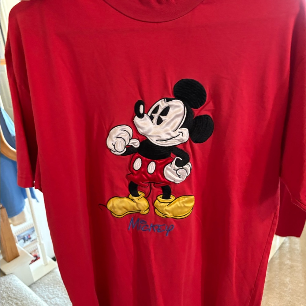 Disney Red Mickey Mouse Short Sleeve Tee